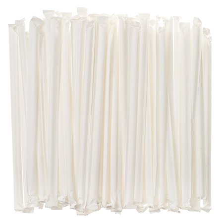 7 3/4&quot; Wrapped Jumbo Clear 
Straws (500)
[24=cs]