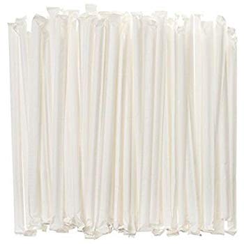 10 1/4&quot; Jumbo Clear Wrapped
Straws (500) [4=cs]