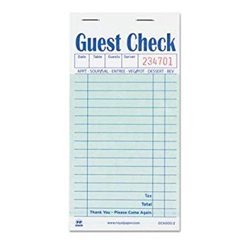 [GC3632-1] Guest Ck 1 Part Board W/Stub 50/50 (525)