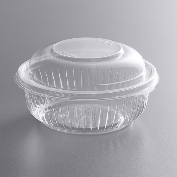 C12BCD
12 oz OPS Plastic Bowl/Dome 
Lid Combo Pack - Clear