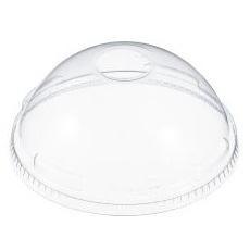 DL639 Dart Clear Dome Lid with  1&quot; hole fits tc32 (500) 107MM