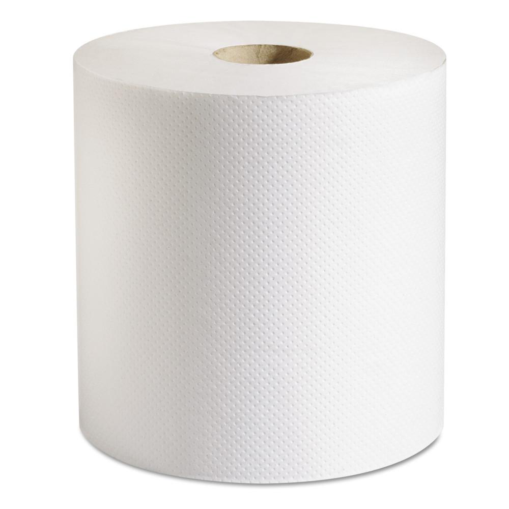 [75004333] 8x800 PSource White Roll Towel (6 Rolls)