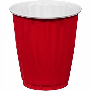 12/20 ct Value Red 
Plasic Cups 18 oz