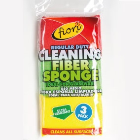 (1) 3 Pk Fiori Cleaning Fiber 
Sponge (Regular Duty)