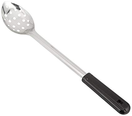 (1) 13&#39; Black Handle Slotted  Basting Spoon