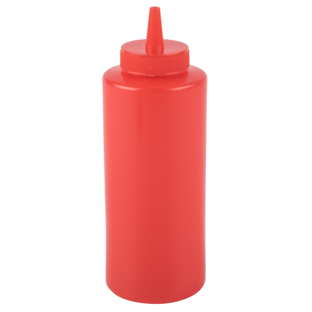 (1) 12oz Red Ketchup Squeeze  Bottle 6=cs PSB-12R