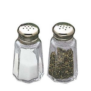 (1) 1oz Salt &amp; Pepper Shakers 
Paneled Mushroom tops G-105