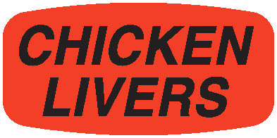 STICKER- &#39;CHICKEN LIVER ON RED FLOURESCENT&#39;